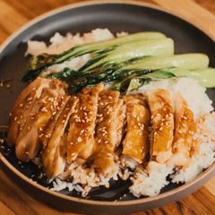 A picture of Chicken Teriyaki with Crispy Skin.
