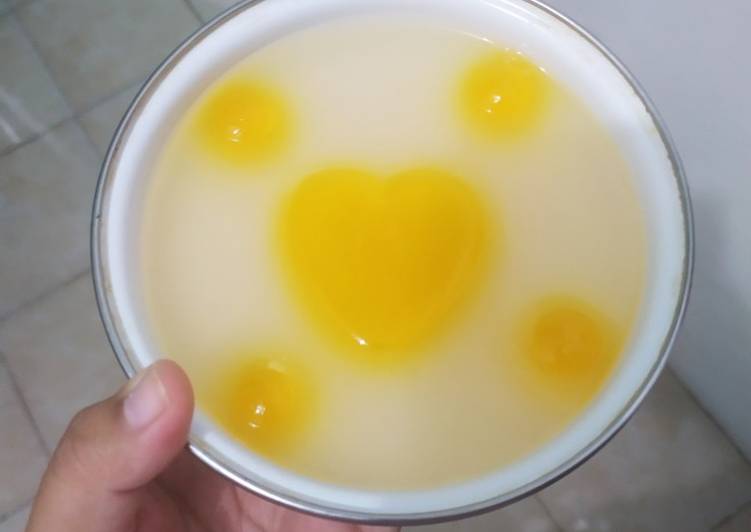 Resep Puding jeli telur ceplok | Cara Bikin Puding jeli telur ceplok Yang Paling Enak