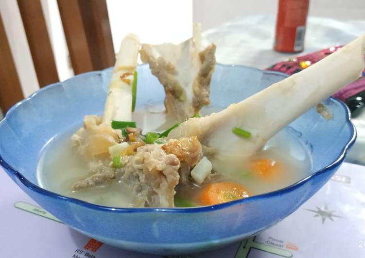 Langkah membuat Sop tulang domba mantap