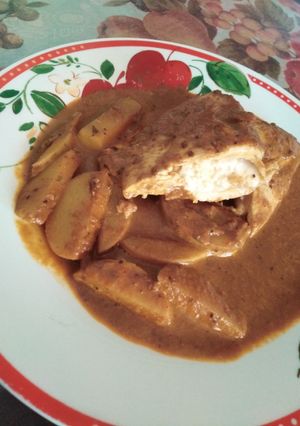 Una foto de Pechuga enchilada al horno