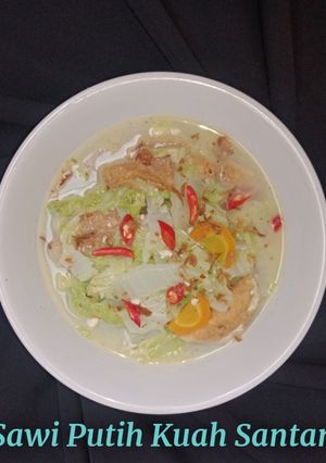 Foto resep Sawi Putih Kuah Santan