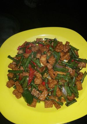 Foto resep Tumis tempe kacang panjang