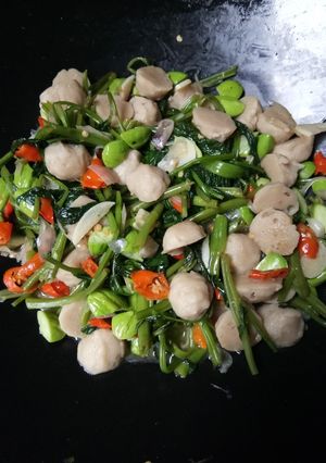 Foto resep Cah kangkung petai