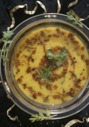 A picture of Simplest yellow dal.