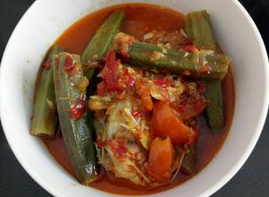Foto resep Asam pedas kakap merah with okra 😋