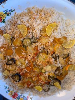 صورة لوصفة مقلوبه نباتيه(خضار🫑)