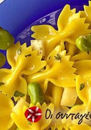 Φωτογραφία της συνταγής Barilla Farfalle με κουκιά και καπνιστή πανσέτα