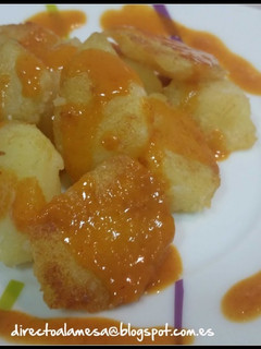 Una foto de Patatas con salsa brava a la madrileña