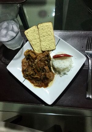 Una foto de Bistec de res en chile chipotle