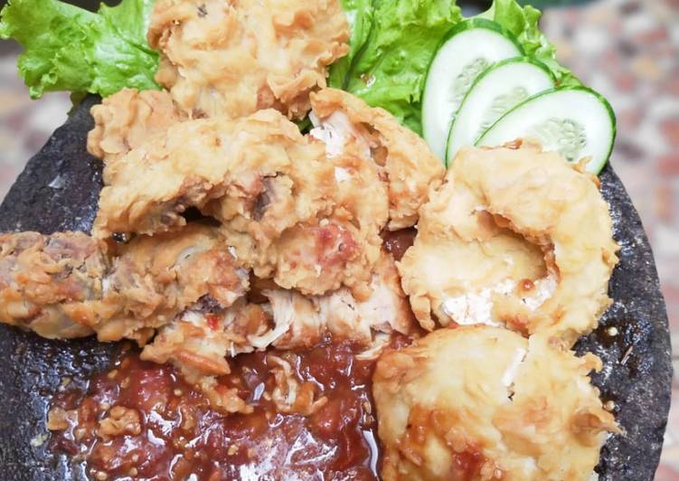 Resep Ayam Kentucky Sambal Terasi, Lezat Sekali