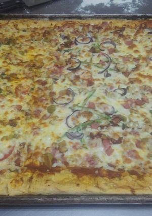 Una foto de Pizza