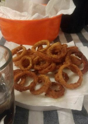 Una foto de Aros de cebolla, súper fáciles!