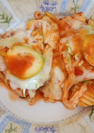 Una foto de Bacalao gratinado con calabacín y a baja temperatura