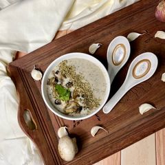 A picture of Cream Of Mushroom Soup.