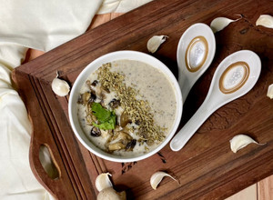 A picture of Cream Of Mushroom Soup.