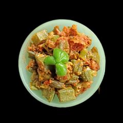 A picture of Bhendi Capsicum Subji.