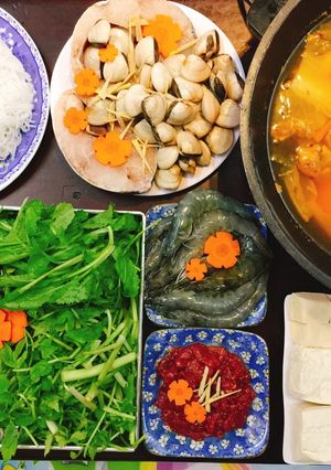 Hình của món Lẩu kim chi hải sản.