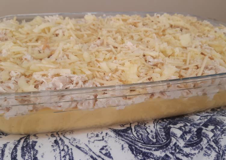 Polenta com frango desfiado - Tudogosreceitas