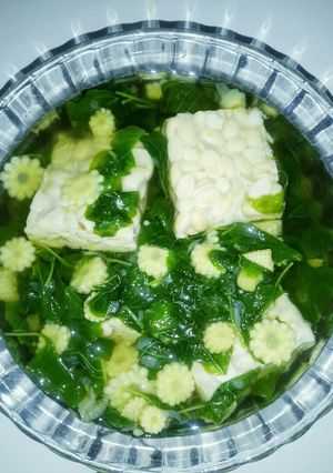 Foto resep Sayur Bening Bayam Tempe