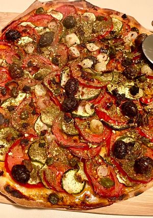 Une photo de Tarte à la tomate et à la courgette