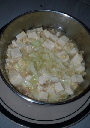 Foto resep Sup Jamur Tahu Telur Plus Kubis