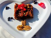 Una foto de garbanzos brownie