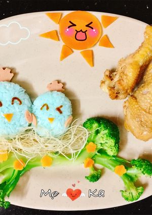 Hình của món Trang trí cơm tối cho con.