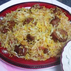 A picture of Beef biryani.