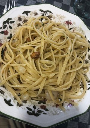 Foto principal de Tallarines con gambas al ajillo