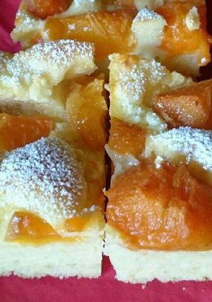 Sárgabarackos-túrós sütemény recept fotója