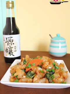 【源釀醬油】蔥燒豬腳筋 的食譜成品照片