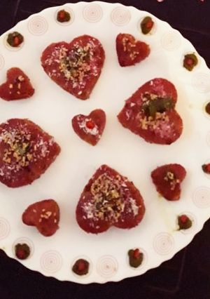 A picture of Ragi Beetroot Dhokla.