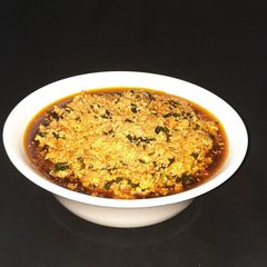 Egusi soup A picture of Egusi soup.