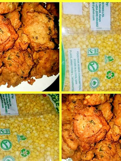 A picture of Bhajia,Pakora's, lentils(Moong Dal).