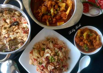 Fresh, Cooking Recipe Winter special odia style sweet pulao with gobi matar masala Delicious Perfect