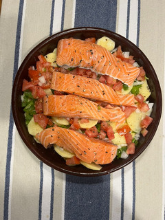 Una foto de Salmón al horno