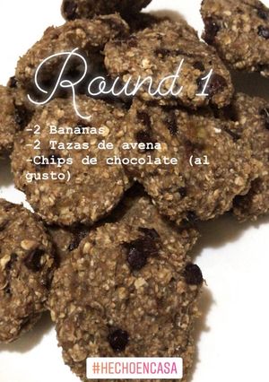 Una foto de Galletas banana y avena