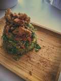 Timbal de pollo teriyaki al jengibre
