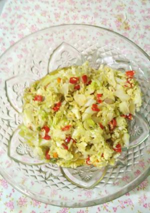 Foto resep Tumis kol orek telor gurih pedas mantap