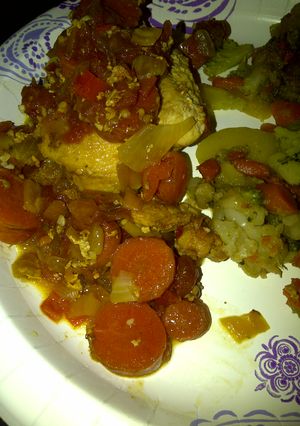 A picture of Chicken cacciatore.