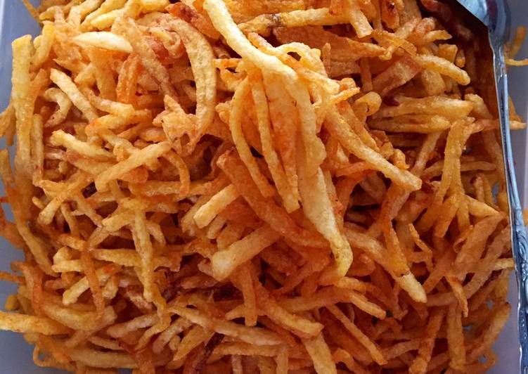 Cara Gampang Menyiapkan 1.Kentang goreng crispy ala warteg Abadi, Lezat Sekali