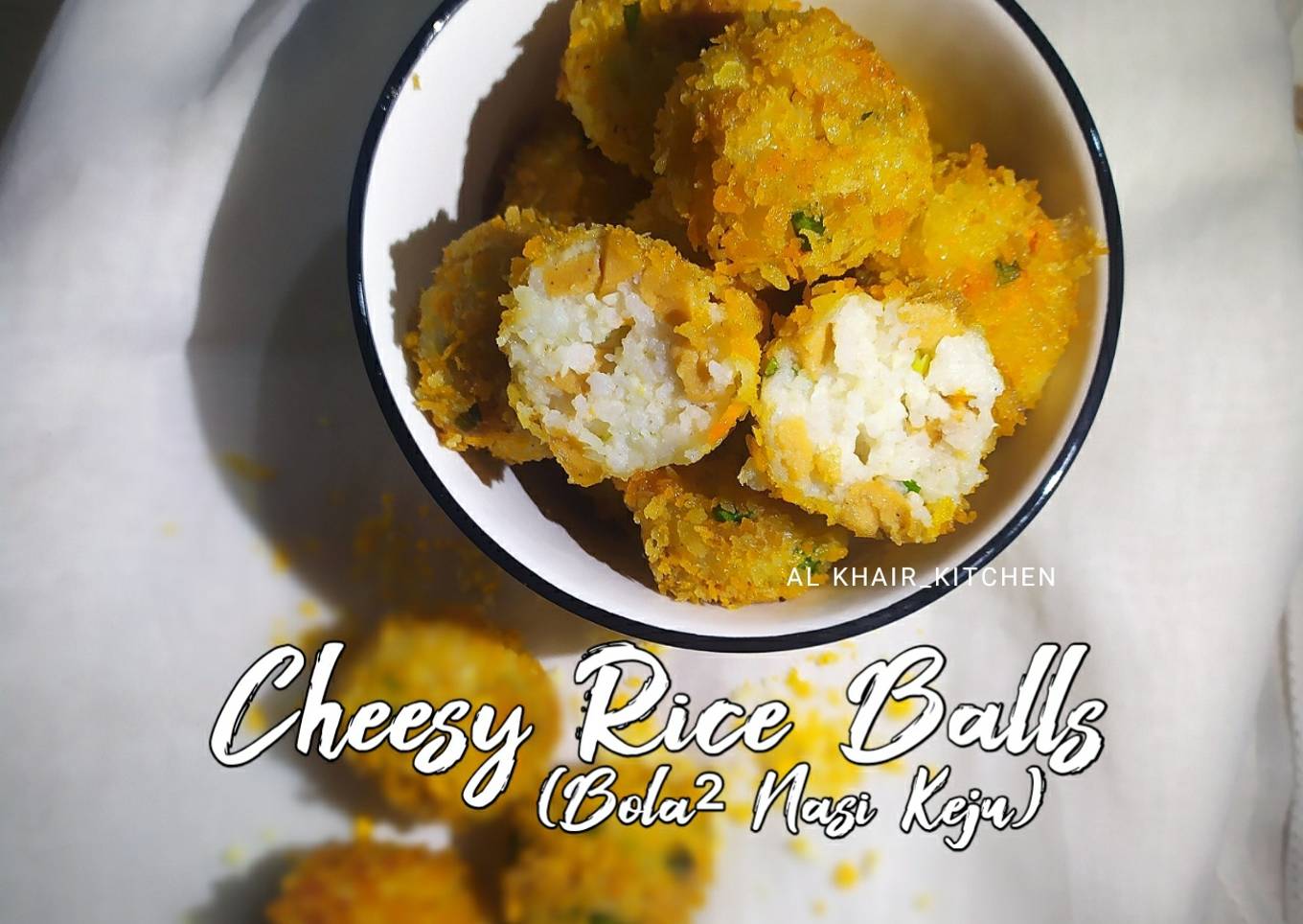 Cheesy Rice Balls (Bola Bola Nasi Keju)