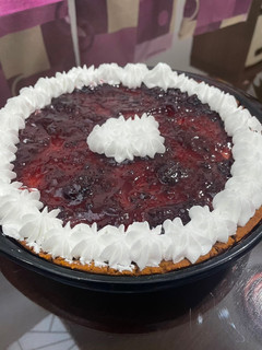 Una foto de Pay de queso con mermelada de zarzamora