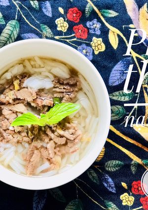 Hình của món Ăn dặm- phở nạm bò.