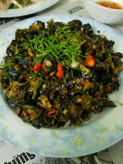Hình của món Ốc bươu xào sả ớt.