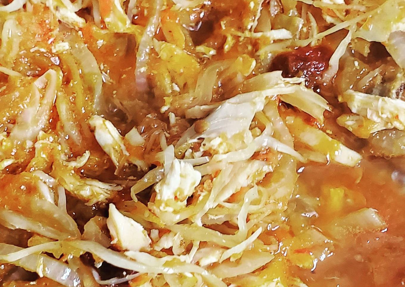 Tinga de pollo con col