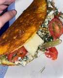 Omelette con acelga, ricota, cherry y queso