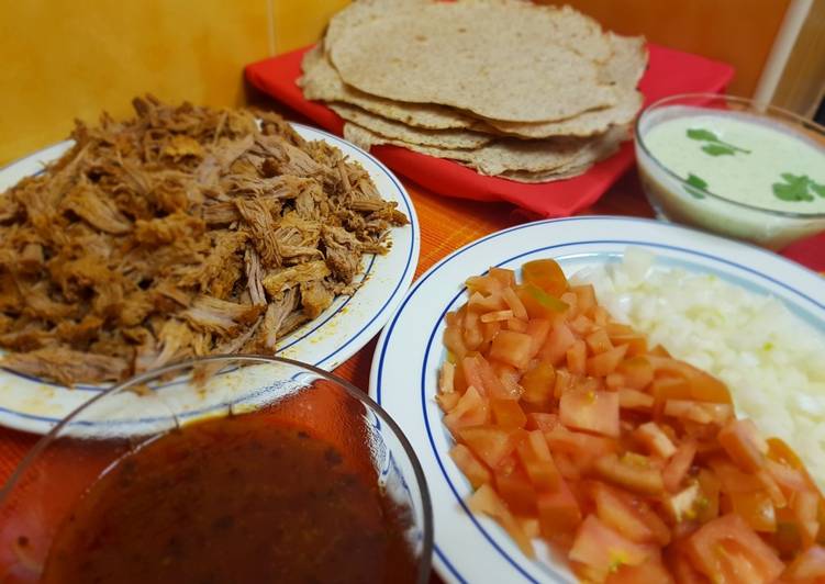 Tacos de pulled pork caseros