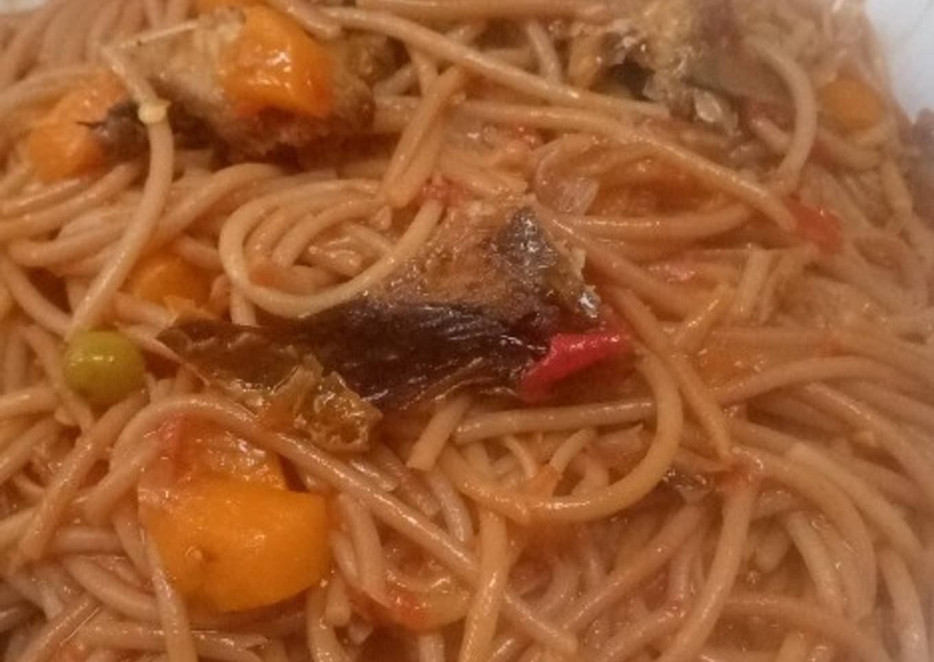 Brown spaghetti