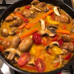 A picture of Valentines Veggie Thai Red Curry.